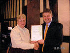 Steve Edwards receiving his CSRT award.